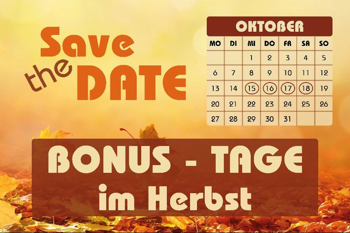 Save the Date (Bonustage im Herbst 25)